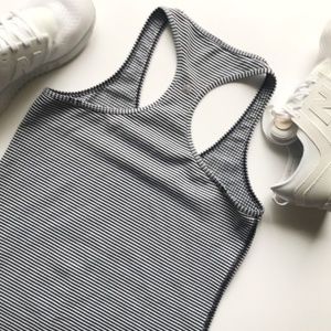 Black and White Checkered Racerback Tank